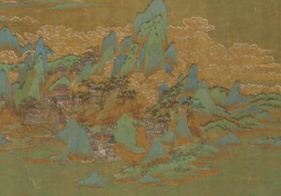 图片[2]-Imitating Li Sixun’s “Evening Glow on Seas and Skies”-China Archive